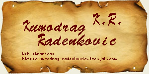 Kumodrag Radenković vizit kartica